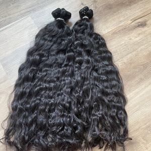 Trama ondulada natural doble dibujada de alta calidad superior cabello humano de Vietnam paquete ondulado de cabello vietnamita crudo - Product Image 2