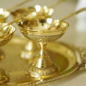 ถ้วยขนมทำมือจากทองเหลืองแท้ เป็นมิตรกับสิ่งแวดล้อม รับทำโลโก้ ปลอดภัยสำหรับอาหาร เหมาะสำหรับโรงแรมและตกแต่งบ้าน ถ้วยไอศกรีม - Product Image 3