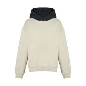 Patch brodé personnalisé en appliqué, 100% coton, sans cordons, couleur contrastée, sweat à capuche ample et court pour homme - Product Image 1