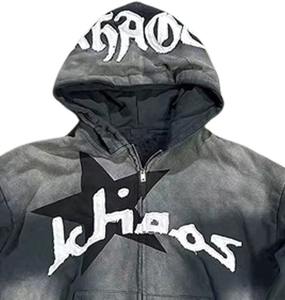 Ensemble de survêtement pour homme avec broderie usée et lavage à l'acide, survêtement d'hiver pour homme avec option de marque privée - Product Image 4