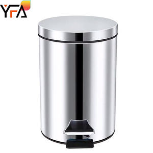 <span class=keywords><strong>Pattumiera</strong></span> in Metallo con Pedale in Acciaio Inox, Bidone per <span class=keywords><strong>Bagno</strong></span>, Cucina, Ufficio, Forma Rotonda - Product Image 2