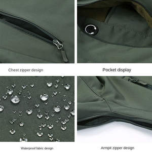 Abrigo de invierno para hombre al por mayor, chubasquero de manga larga con capucha y cuello levantado, diseño de secado rápido a prueba de agua - Product Image 4