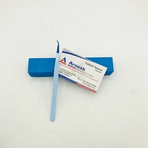 แหนบต่อขนตาสีฟ้าแบบพลาสม่า45องศาเคลือบสีฟ้าอ่อนทำจากสเตนเลสทนทาน - Product Image 4