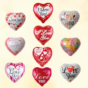 Hot Selling 18 Inch I Love You Heart Shape Helium Aluminum Foil Balloons For Wedding Engagement Party Decoration Valentine Day