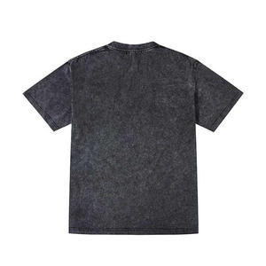 เสื้อยืดผ้าคอตตอนผสมโพลีเอสเตอร์ 220 แกรม ล้างสีแบบแอซิด สไตล์วินเทจ น้ำหนักมาก สำหรับผู้ชาย สวมใส่สบาย ทนทาน เหมาะกับสไตล์สตรีทแวร์ - Product Image 2