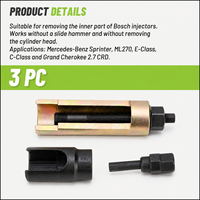 Ensemble d'extracteurs d'injecteurs diesel 3 pièces pour Mercedes Benz CDI Sprinter ML270 C E Class Grand Cherokee 2.7 CRD Kit d'outils Bosch
