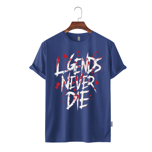 T-shirt à manches courtes en coton tricoté respirant et écologique pour hommes grande taille, tendance 2026, avec logo personnalisé sur le devant, vente en gros OEM - Product Image 5