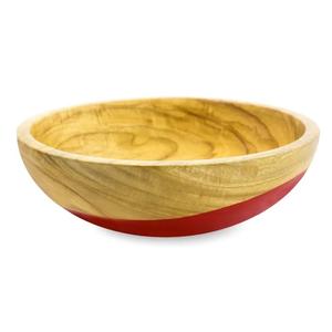 Ensaladera de madera artesanal adornada de alta calidad para servir frutas de cocina a granel venta al por mayor - Product Image 2