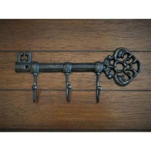 Ganchos para llaves de hierro forjado de alta resistencia con intrincados diseños forjados a mano para un almacenamiento duradero montado en la pared - Product Image 4