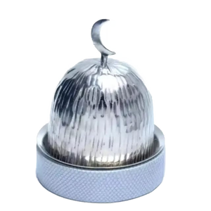 Pot de bonbons en acier inoxydable en forme de dôme de style luxueux pour la meilleure qualité Pot de bonbons durable de finition antique en métal - Product Image 1