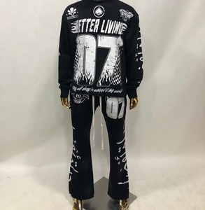 Ensemble de survêtement d'hiver pour homme personnalisé, polaire, deux pièces, sweat-shirt à capuche, pantalon de survêtement, design de poche de haute qualité, respirant, séchage rapide - Product Image 5