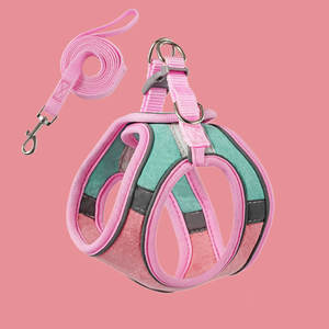 Harnais de luxe réfléchissant pour chat, style simple, gilet respirant et tendance pour la promenade des chiens, en nylon, coton Oxford et acier inoxydable - Product Image 4