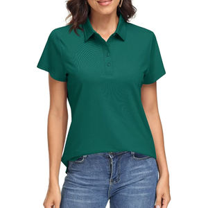 High Quality Breathable Quick Dry Women's Polo Shirts Custom Logo Short Sleeve Casual Sport Golf Tennis Polo T-Shirts for Lady - Product Image 2