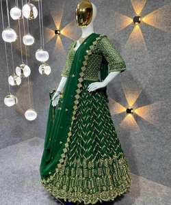 Designer Lahenga Choli Sharara Blouse Heavy Exclusive Indian Women India Pakistan Traditional Wear Ethnic Garment Clothing Alphanumero - Product Image 3