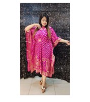 Robe caftan en coton pour femmes couleurs assorties imprimés couverture de plage Kimono manches courtes motif gland grande taille cadeau parfait pour
