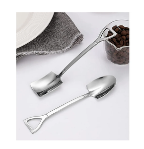 Cuillère à dessert et à thé en acier Cuillère en argent faite à la main Fêtes de mariage Cuillères à dîner pour les restaurants - Product Image 4