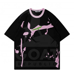 บริการ OEM พิมพ์ลายเสื้อยืดผ้าฝ้ายแท้ 100% สไตล์ดิสเทรส สำหรับผู้ชาย ขนาดสั่งทำ สีพื้น เป็นมิตรกับสิ่งแวดล้อม แห้งเร็ว แขนสั้น - Product Image 2