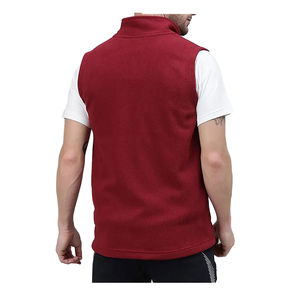 Nouvel arrivage High Street grande taille gilets pour hommes sans manches polaire brodé gilet respirant actif avec fermeture éclair sur le devant - Product Image 6