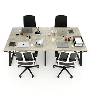 โต๊ะกลุ่มมินิมอลสำหรับ 4 คน ขนาด 240x120 ซม. ไม้อัดเคลือบเมลามีน ขา Xconcept HBXC038 - Product Image 3