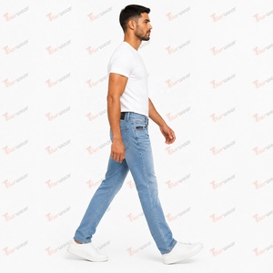 Fabricant de jeans pour hommes, vente en gros de pantalons en denim, jeans décontractés sur mesure, coupe slim, jambe droite, extensibles, qualité supérieure, marque privée - Product Image 4