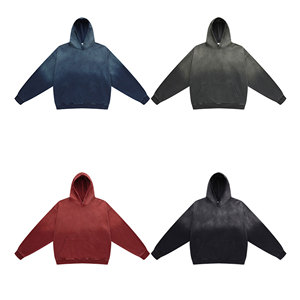 Vente en gros de sweats à capuche pour hommes de haute qualité 420G 100% coton singe lavé French Terry Distressed Retro Street Hoodies pour hommes - Product Image 2