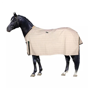 Alfombra de sábana de verano de caballo de algodón polivinílico de alta calidad personalizada con logotipo de goma para pedidos a granel a un precio económico - Product Image 1