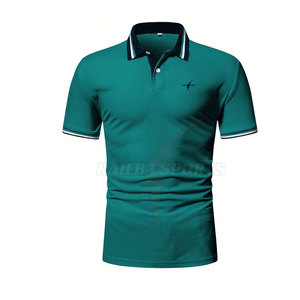 T-shirt pour homme de haute qualité, fabriqué au Pakistan, tissu en polyester/coton tricoté confortable, motif uni, séchage rapide, manches courtes, personnalisable - Product Image 2