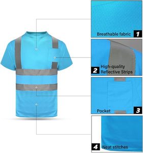 เสื้อคอตตอน/โพลีเอสเตอร์ผ้าสะท้อนแสงสำหรับสวมใส่ทำงานความปลอดภัย - Product Image 2