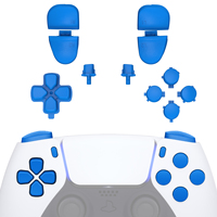 Botones Personalizados Azules para Control de PS5, D-pad, R1, L1, R2, L2, Gatillos, Botones de Compartir, Opciones, Botones Frontales, Juego Completo Personalizado para BDM-030/040/050