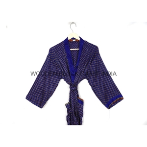 กิโมโนผ้าไหมเครปของผู้หญิงชุดนอนเซ็กซี่ลายดอกไม้แสนโรแมนติกสำหรับฤดูร้อนฤดูหนาว - Product Image 6