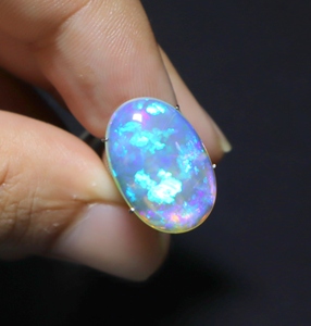Opale naturelle australienne de haute qualité, 5 carats, cabochon, pierre précieuse solide de Coober Pedy, taille ovale, faite à la main pour la fabrication de bijoux - Product Image 1