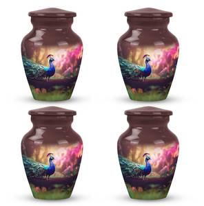 Paon Amour Urne Mémorial pour Cendres Humaines Scène de Jardin Urne de Réglage Naturel Oeuvre Unique Urnes Décoratives Mémoire des Amoureux des Oiseaux - Product Image 6