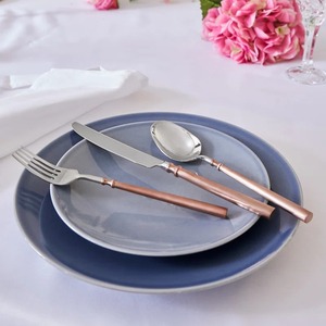 <b>Gold</b> Luxury Eco-Friendly Wedding Flatware Set with White Handles Wood <b>Kitchen</b> <b>Utensils</b> Service for 6 - Product Image 6