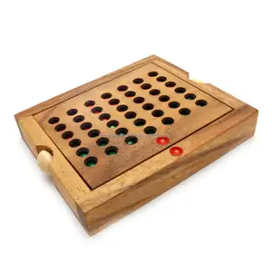 Connect Four Game Wooden Toys Games Educational Toys for Kids and Board Games for Adults Promotional Toys