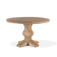 Table à manger en bois de teck massif de qualité supérieure Design minimaliste rond élégant pour la maison hôtels villas et appartements
