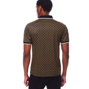 OEM logotipo personalizado impreso sublimado Golf Jersey de alta calidad de secado rápido Polo camiseta hombres patrón sólido diseño Casual tela botón - Product Image 2