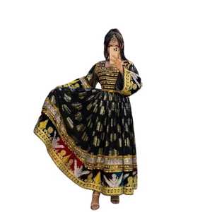 Afghan Kuchi Handmade Tribal Traditional Embroidered <b>Lace</b> Zippers Women's Festival Dress for Pashtun Culture - Product Image 1