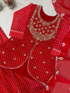 Nuevo Lehenga Choli Dupatta de Diseño Especial para Navratri, en Georgette con Estampado Digital y Encaje Samosa, de Alta Calidad, Secado Rápido, Venta al por Mayor - Product Image 6