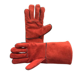 Gants de travail en cuir pleine fleur de vache de qualité AB, résistants au feu, robustes, jaunes, résistants à la chaleur, pour hommes - Product Image 2