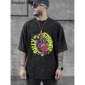 Camiseta de ocio para hombre y Polo para Primavera/Verano estampado estándar de un color hecho en China - Product Image 1