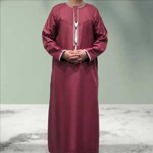 ชุดมุสลิม jubba ผ้าฝ้าย nadwi ชุด omani jubba tombb สำหรับผู้ชายเสื้อผ้าอิสลาม kurta ชาติพันธุ์ดั้งเดิมสำหรับผู้ชาย jubba - Product Image 4