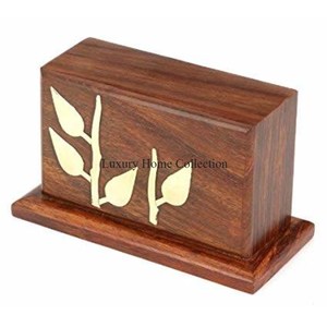 Urnas de cremación con forma rectangular de alta calidad hechas de madera de acacia 100%, ataúd cinerario para cenizas humanas, superventas de La <span class=keywords><strong>India</strong></span>