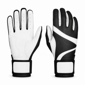 Genuine Yellow Cabretta Leather Custom Durable Ambidextrous Adult <b>Baseball</b> Softball Batting Work <b>Gloves</b> Wrist Support Hook Loop - Product Image 1
