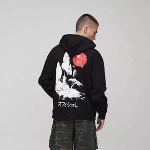 เสื้อฮู้ดโอเวอร์ไซส์ของผู้ชายผ้าฝ้ายระบายอากาศได้ดีเสื้อฮู้ดโอเวอร์ไซส์ออกแบบได้ตามต้องการ - Product Image 1