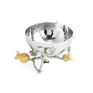 Cuenco de tuerca de Granada redondo Chapado en plata brillante, servidor y plato de platos de diseño líder disponible a precio nominal - Product Image 2
