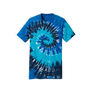 T-shirt en coton tie-dye fait main, design en spirale accrocheur, haut décontracté unisexe, tissu respirant et durable, haut pour homme, service OEM - Product Image 3