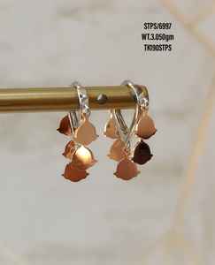 charm Jewelry 925 <b>silver</b> rose gold plated Minimalist <b>Earrings</b> For Women Girls Wholesale Factory <b>Huggie</b> <b>Earring</b> - Product Image 2