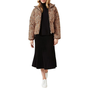 Vente en gros de vestes bouffantes imprimées avec fermeture éclair Design imprimé de haute qualité bulle personnalisée femmes 2025 veste bouffante - Product Image 3