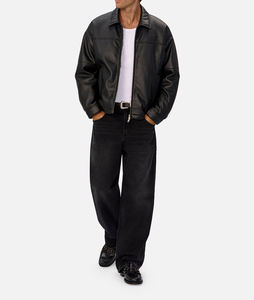 Veste en cuir élégante et confortable à col montant, coupe décontractée, respirante, pour hommes, meilleure qualité, coupe moderne, coupe-vent, veste pour hommes - Product Image 6