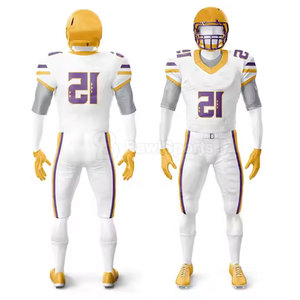 Tenue de football américain pour équipes sportives professionnelles, maillot léger à manches courtes pour hommes, ensemble pantalon assorti, 100% polyester - Product Image 6